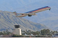 N951TW @ KPSP - American Airlines Mcdonnell Douglas DC-9-83(MD-83), AAL1832 to KORD, 31L departure KPSP. - by Mark Kalfas