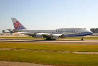 B-18215 @ KLAX - China Airlines Boeing 747-409, B-18215, CAL5 en route to RCTP (Taiwan Taoyuan Int'l)  25R departure KLAX. - by Mark Kalfas