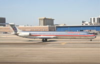 N253AA @ KLAX - American Airlines Mcdonnell Douglas DC-9-82(MD-82), N253AA, AAL2446 to KDAL, taxiway Bravo to 25R KLAX. - by Mark Kalfas