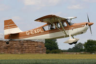G-EXPL @ EG10 - Climbing away from Runway 11. - by MikeP
