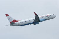 OE-LNS @ LOWL - Austrian Airlines Boeing B737-8Z9 after take-off to HRG - by Janos Palvoelgyi