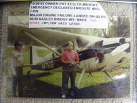 N4750B @ US 60 - Taken on us rt 60 in Gauley Bridge Wv. Forced landing after major engine failure.Landed with traffic. 10/28/91 - by Pat Kesler