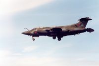 XT287 @ EGQS - Buccaneer S.2B of 208 Squadron on finals to Runway 23 at RAF Lossiemouth in September 1988. - by Peter Nicholson