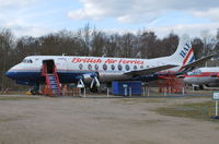 G-APIM @ EGLB - Vickers V.806 Viscount named after the late Stephen Piercey, well known English Propliner fan and photographer - by moxy