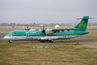 EI-REL @ EGBJ - Aer Arran ATR72 painted in Aer Lingus Regional colours bring in Horse race fans at Gloucestershire (Staverton) Airport - by Terry Fletcher