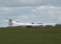 G-CHLP @ PARHAM - AIRBRAKES DEPLOYED COMING TO A STOP. PARHAM - by BIKE PILOT