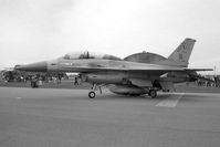 FB-18 @ EGUA - SABCA F-16BM Fighting Falcon at RAF Upper Heyford in 1992. - by Malcolm Clarke