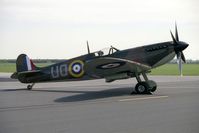 P7350 @ EGXW - Supermarine 329 Spitfire Mk2A. From RAF BBMF, Coningsby at RAF Waddington's Photocall 1990. - by Malcolm Clarke