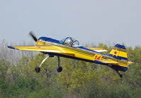 N165AB @ KAJO - Yak-55 Departing Runway 25 - by Marty Kusch
