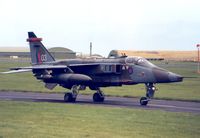 XZ399 @ EGQS - Jaguar GR.1A of 226 Operational Conversion Unit taxying to the active runway at RAF Lossiemouth in September 1988. - by Peter Nicholson