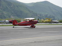 N5762B @ SZP - 1980 Great Lakes 2T-1A-2 SPORT TRAINER, Lycoming AEIO-360-B1F6 180 Hp, taxi off active - by Doug Robertson