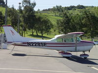 N2285E @ POC - Parked at Brackett - by Helicopterfriend