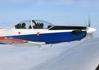 ZK119 - BAE Warton PC-9 (c/n 111). Over the Irish Sea. Wearing basic RSAF scheme, formerly 2204 with the RSAF. - by vickersfour