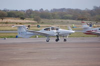 G-VVTV @ EGFH - Twin Star visiting Swansea Airport - by Roger Winser