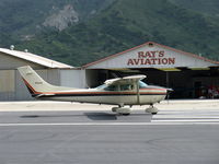 N6800M @ SZP - 1975 Cessna 182P SKYLANE, Continental O-470-S 230 Hp, takeoff roll Rwy 22 - by Doug Robertson