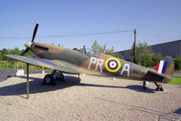 R6690 @ EGYK - Supermarine Spitfire (mock-up) at the Yorkshire Air Museum, Elvington in 1998. - by Malcolm Clarke