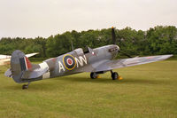 G-AWII @ O WARDEN - Supermarine 349 Spitfire LF5C at the Shuttleworth Collection, Old Warden in 1989. - by Malcolm Clarke