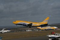 F-GFUE @ EGFF - F-GFUE Boeing 737 departing from Cardiff - by Pete Hughes