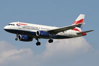 G-EUPU @ EGNT - Airbus A319-131 on finals to Rwy 25 at Newcastle Airport in 2006. - by Malcolm Clarke