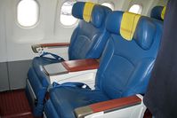 G-MIDO @ EGNV - Airbus A320-232 at Durham Tees Valley Airport in 2008. Front starboard seats. - by Malcolm Clarke
