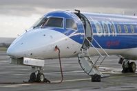 G-RJXE @ EGNV - Embraer EMB-145EP at Durham Tees Valley Airport in 2009. - by Malcolm Clarke