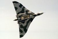 XH558 @ EGUA - Avro 698 Vulcan B2 at RAF Upper Heyford's open Day in 1992. - by Malcolm Clarke