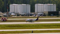 N845FE @ KIAH - FDX C208 from the show earlier in the day departs 15R for AUS. - by Darryl Roach