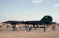 61-7974 @ MHZ - SR-71A Blackbird of RAF Mildenhall's Det 4 of the 9th Strategic Reconnaissance Wing on display at the 1982 Mildenhall Air Fete. - by Peter Nicholson