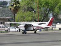 N4994K @ POC - Parked in transient parking and making sure it's secured - by Helicopterfriend