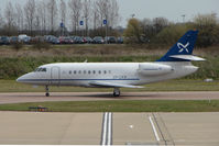 OY-CKN @ EGGW - Danish Falcon 2000 uses 'Mermaid' callsign - by Terry Fletcher
