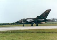 ZA548 @ EGQS - Tornado GR.1, callsign Magnum 1, of 45[Reserve] Squadron preparing for take-off at RAF Lossiemouth in the Summer of 1992. - by Peter Nicholson
