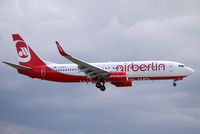 D-ABBJ @ EGCC - Air Berlin B737 in with flight for the Man Utd v Bayern Munich Champions League Soccer match - by Terry Fletcher