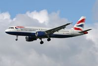 G-BUSH @ EGNT - Airbus A320-211 on approach to Rwy 25 at Newcastle Airport in 2007. - by Malcolm Clarke