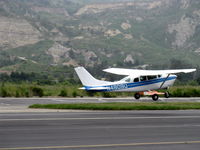 N4809U @ SZP - 1963 Cessna 210-5 (205A) UTILINE (fixed gear version of C210) Continental IO-470-E 260 Hp, takeoff climb Rwy 22 - by Doug Robertson