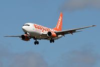 G-EZJF @ EGNT - Boeing 737-73V on approach to Rwy 25 at Newcastle Airport in 2006. - by Malcolm Clarke