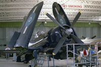 N240CA @ EGSU - Vought F4U-4B Corsair at Duxford Airfield in 1990. - by Malcolm Clarke