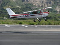 N704JH @ SZP - 1976 Cessna 150M, Continental O-200 100 Hp, takeoff climb Rwy 22 - by Doug Robertson
