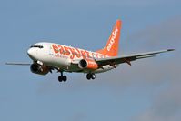 G-EZJB @ EGNT - Boeing 737-73V on approach to Rwy 25 at Newcastle Airport in 2006. - by Malcolm Clarke