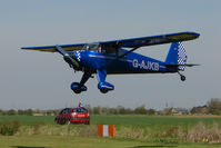 G-AJKB @ EGCL - Immaculate Luscombe 8E landing at Fenland on Runway 26