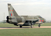XS921 @ EGXB - Royal Air Force Lightning F6 (c/n 95254). Operated by 5 Squadron, coded 'AB'. Binbrook. - by vickersfour
