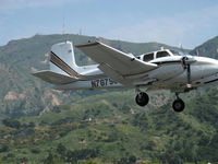 N787SC @ SZP - 1962 Beech D50E TWIN BONANZA, two Lycoming GO-480-G2F6 295 Hp each, takeoff climb Rwy 22 - by Doug Robertson