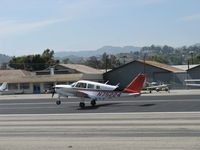 N75224 @ SZP - 1976 Piper PA-28R-200 ARROW II, Lycoming IO-360-C1C 200 Hp, landing roll Rwy 22 - by Doug Robertson