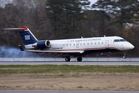 N425AW @ ORF - US Airways Express (Air Wisconsin) N425AW (FLT AWI3786) arriving to RWY 23 from Charlotte/Douglas Int'l (KCLT).