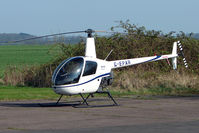 G-EPAR @ EGBG - 1998 Robinson Helicopter Co Inc ROBINSON R22 BETA at Leicester - by Terry Fletcher