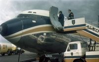 G-AWWD @ LGW - Boeing 707-349C County of Argyll of British Caledonian Airways loading at Gatwick in May 1972. - by Peter Nicholson