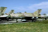 513 @ LBPG - Former Soviet MiG-21 deliveredto the Bulgarian AF in the early nineties and withdrawn in 2000. Since than in open store. - by Joop de Groot