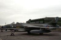 XE624 @ EGQS - Hunter FGA.9 of 1 Tactical Weapons Unit on display at the 1981 RAF Lossiemouth Airshow. - by Peter Nicholson