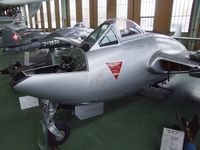 HB-RVE @ LSZR - De Havilland D.H.100 Vampire FB6 at the Fliegermuseum Altenrhein