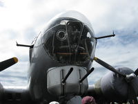 N5017N @ OXR - 1944 Boeing B-17G Flying Fortress 'Aluminum Overcast', chin turret and cheek guns-turret for Bombardier, cheeks for Navigator - by Doug Robertson