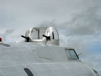 N5017N @ OXR - 1944 Boeing B-17G Flying Fortress 'Aluminum Overcast', top turret guns for Flight Engineer. All machine guns (13) on the B-17G are .50 caliber Brownings. - by Doug Robertson